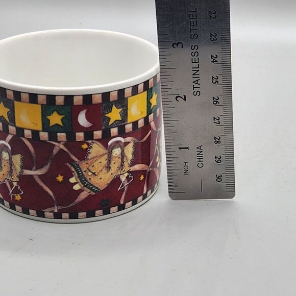 Sakura Indonesia Stoneware Gathering of Angels Debbie Mumm 1997 Mug Saucer - Picture 6 of 9